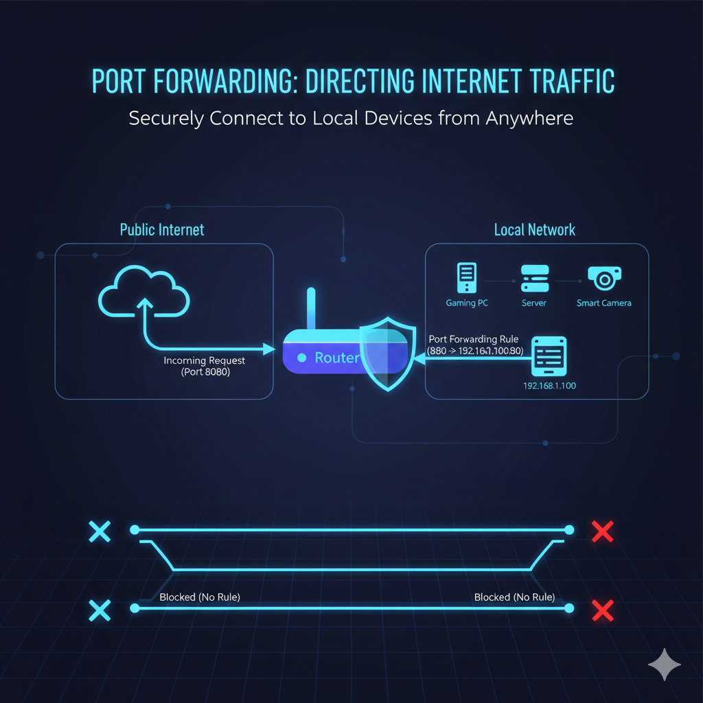 How to Set Up Port Forwarding: Network Diagram