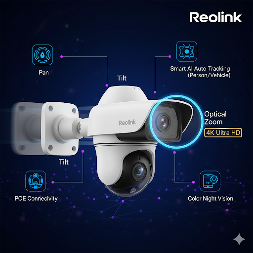 Reolink Security Camera Review: The PTZ (Pan-Tilt-Zoom)
