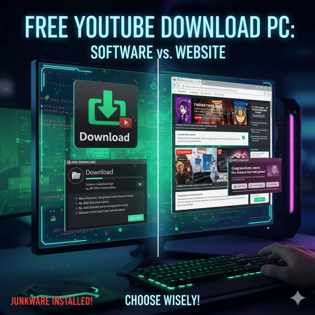 How to download YouTube videos for free on PC : Website vs Software